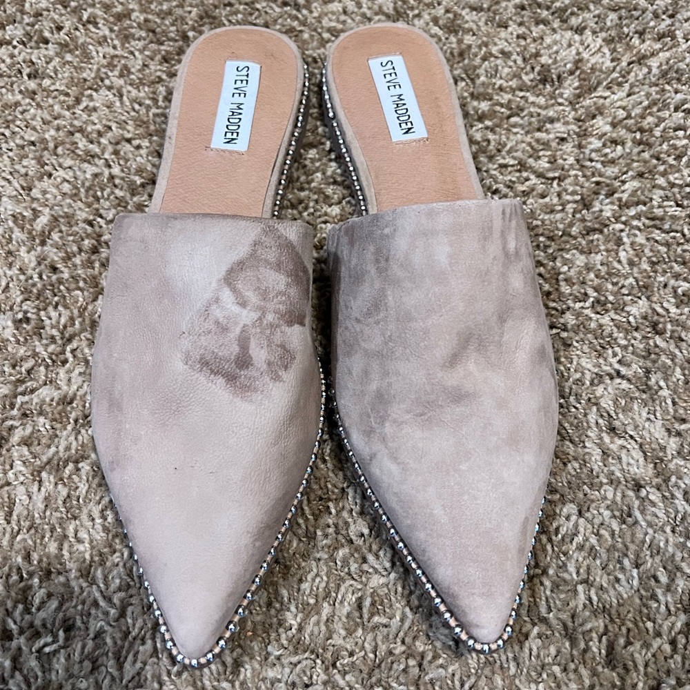 Steve Madden Azizi Mule Flat Pointed Toe Suede Size 10